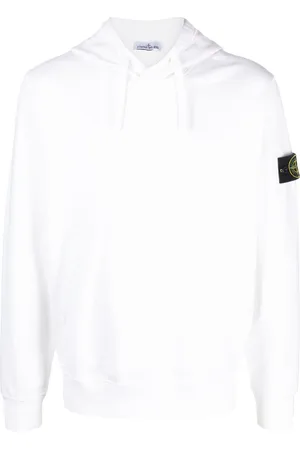 Stone Island Compass-patch cotton hoodie
