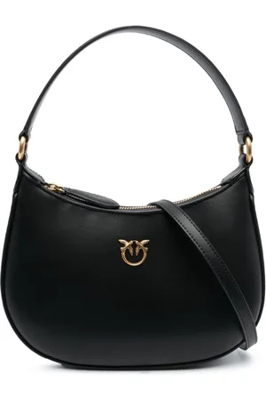 Pinko Logo-plaque leather tote bag