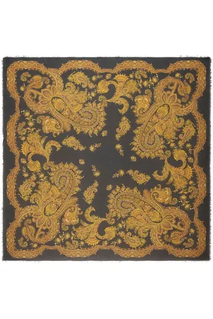 Etro Paisley-print frayed scarf