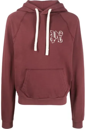 Palm Angels Monogram-embroidered cotton hoodie