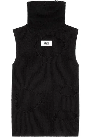Maison Margiela Distressed sleeveless jumper