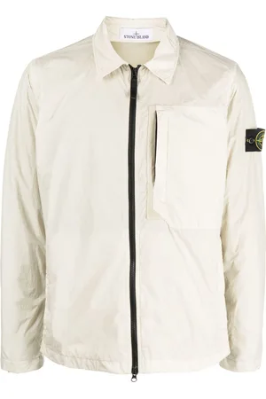 Stone Island Compass-patch lightweight zip-up jacket