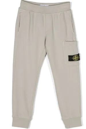 Stone Island Compass-motif cotton track pants