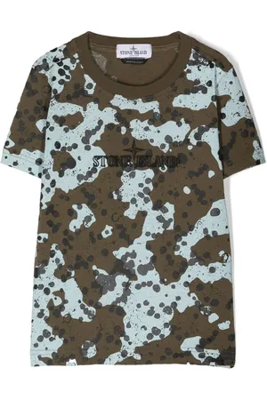Stone Island Camouflage-print logo-embroidered T-shirt