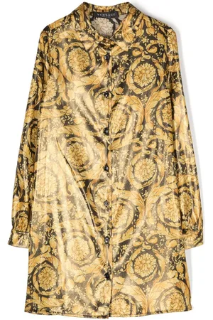 VERSACE Barocco-print long-sleeve shirtdress