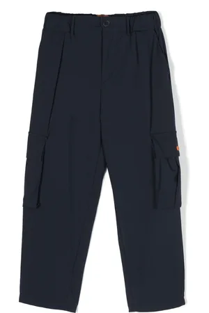 Navy Blue Mid Rise Cargo Pants