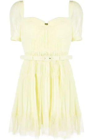 Self-Portrait Chiffon lace-detail minidress