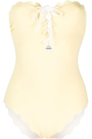 Marysia Chesapeake lace-up strapless swimsuit