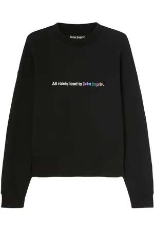 Palm Angels All Roads slogan-print cotton sweatshirt