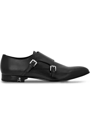 Philipp Plein Almond-toe leather derby shoes