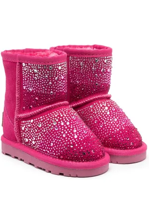 MONNALISA Crystal-embellished suede boots
