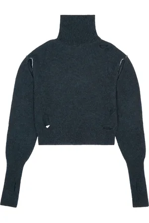 Maison Margiela Distressed high-neck jumper