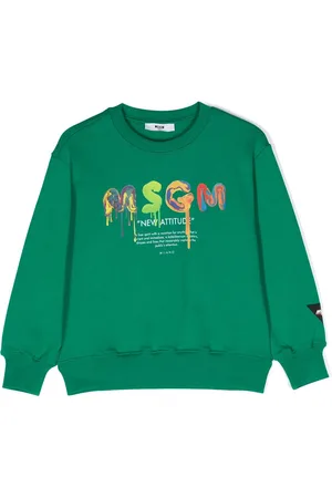 Msgm Logo-print cotton sweatshirt
