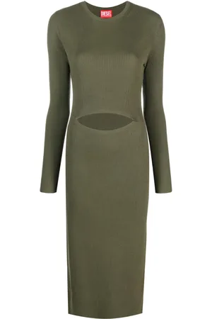 Diesel Cut-out wool-blend dress