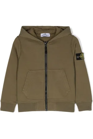 Stone Island Compass logo-patch zipped cardigan