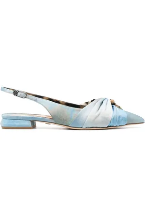 Roberto Cavalli Graphic-print slingback ballerinas