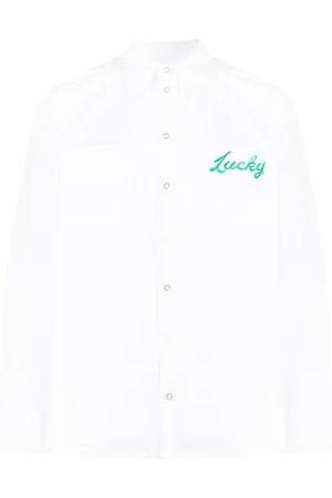 Natasha Zinko Slogan-print button-up shirt