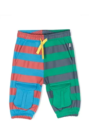Stella McCartney Striped drawstring cotton track pants
