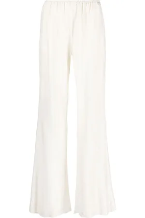 FORTE FORTE Wide-leg elasticated-waistband trousers