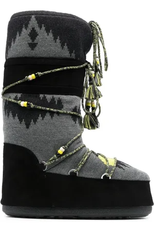 X Moon Boot Full Moon Bandana Boots in Green - Alanui