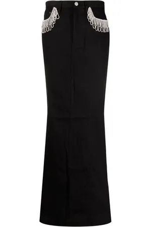ROTATE Crystal-embellished straight skirt