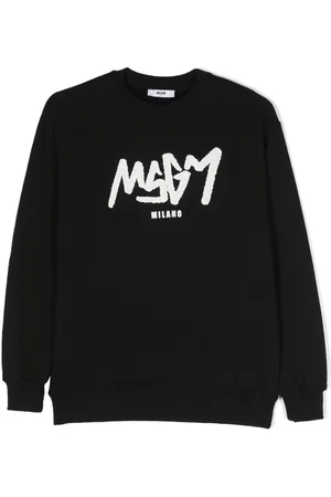 Msgm Logo-print cotton sweatshirt