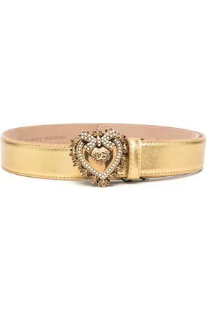 Dolce & Gabbana Heart-buckle leather belt
