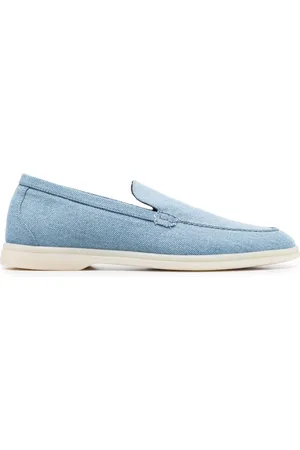 Scarosso Almond-toe denim loafers