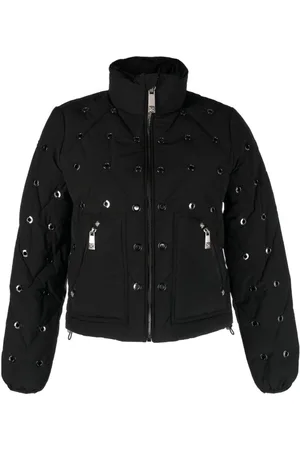 John Richmond Eyelet-detail padded jacket