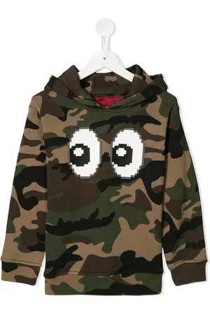 MOSTLY HEARD RARELY SEEN Eyez print camouflage hoodie