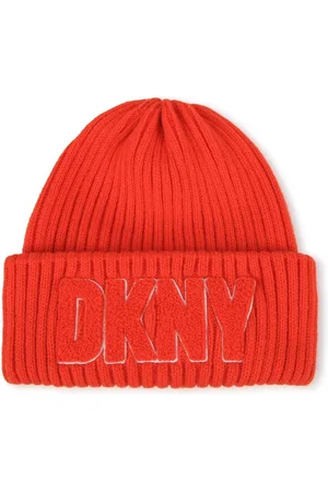 DKNY Logo-motif ribbed beanie