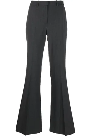 THEORY Mélange-effect straight-leg trousers