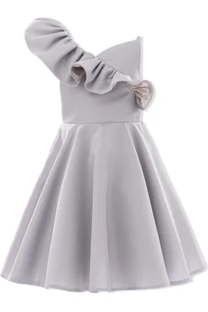 Tulleen Ruffle-detail one-shoulder dress
