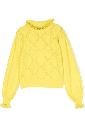 Twin-Set Oval T pointelle-knit jumper