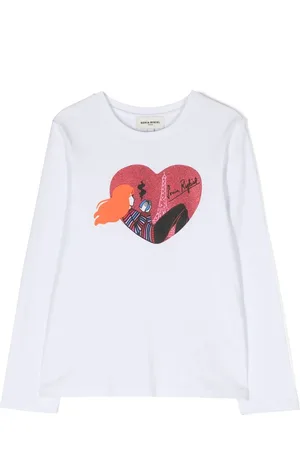 Sonia Rykiel Enfant Illustration-print long-sleeve T-shirt