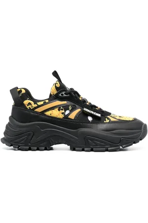 VERSACE Logo-print almond-toe sneakers