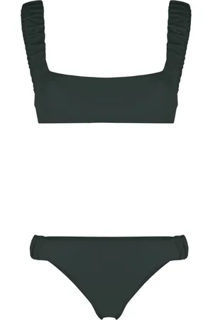 SUNNEI Logo-print ruched bikini set