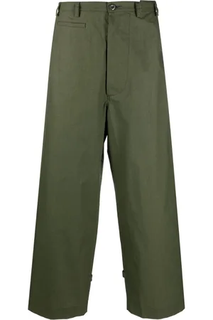 Kenzo Mid-rise wide-leg cotton trousers