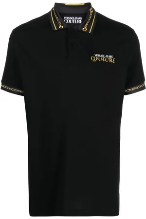 VERSACE Chain-link polo shirt