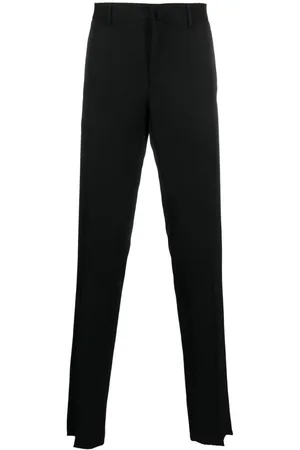 Lanvin Satin-trim tailored wool trousers