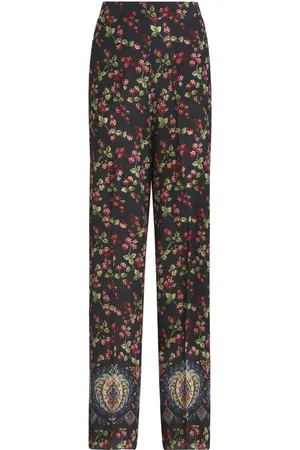 Etro Floral-print straight-leg trousers