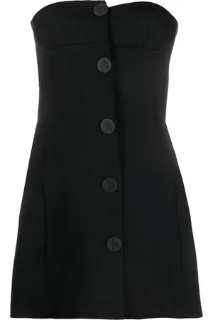 The Attico Asymmetric buttoned minidress