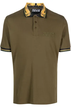 VERSACE Baroque-pattern polo shirt