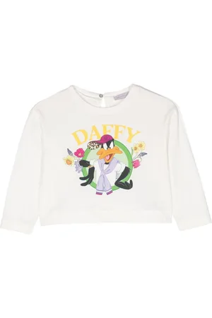 MONNALISA Daffy Duck-print cropped tunic