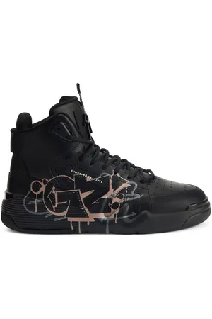 Giuseppe Zanotti Talon graffiti-print leather sneakers