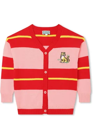 Kenzo Striped logo-embroidered cardigan