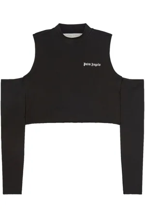 Palm Angels Logo-print cut-out top