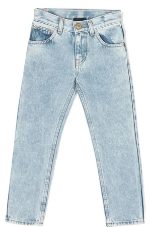 VERSACE Mid-rise straight-leg jeans