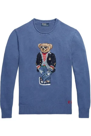 Alessandra Rich intarsia-knit Teddy-Bear Jumper - Grey