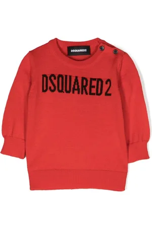DSQUARED2 Brushed jacquard-knit wool-blend sweater